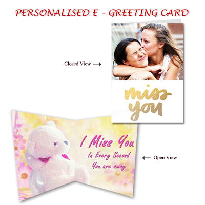 "Personalised E - Greeting Card (Miss U) - Click here to View more details about this Product